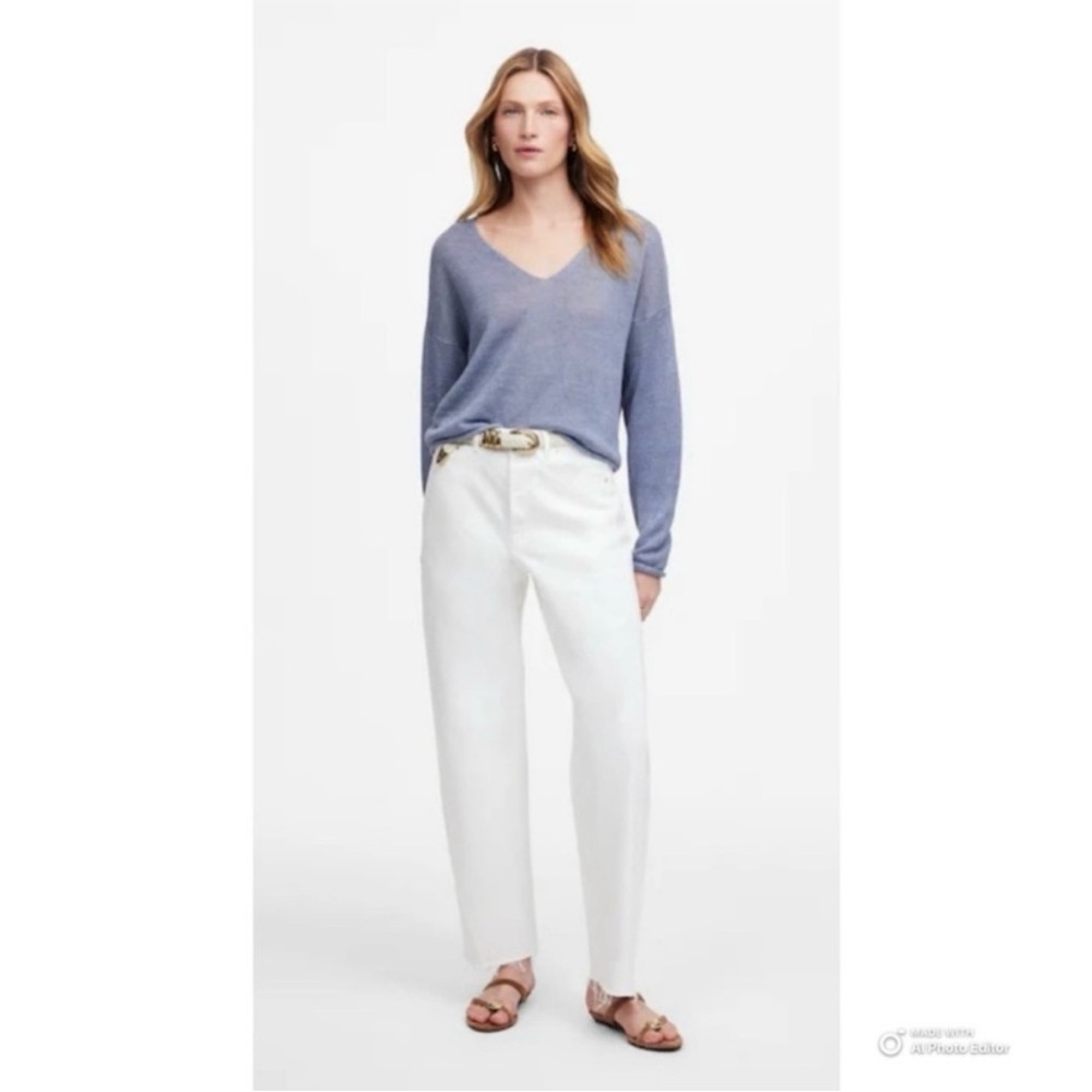 Madewell Women's White Straight Leg Jeans